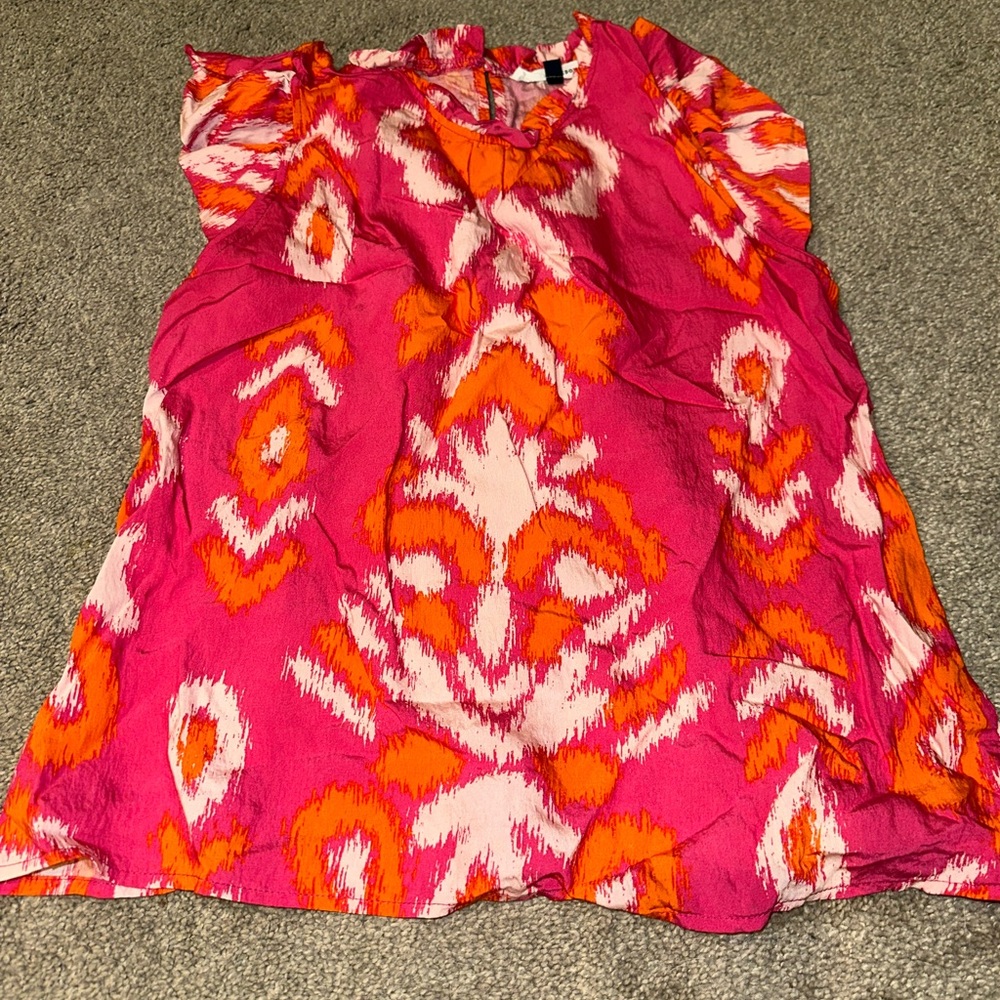 Vibrant Pink and Orange Women's Top